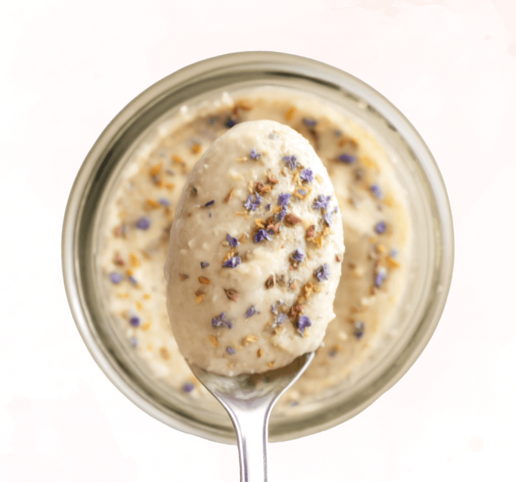 Cashew and Coconut-Cardamom Nut Butter with Flower Sprinkles