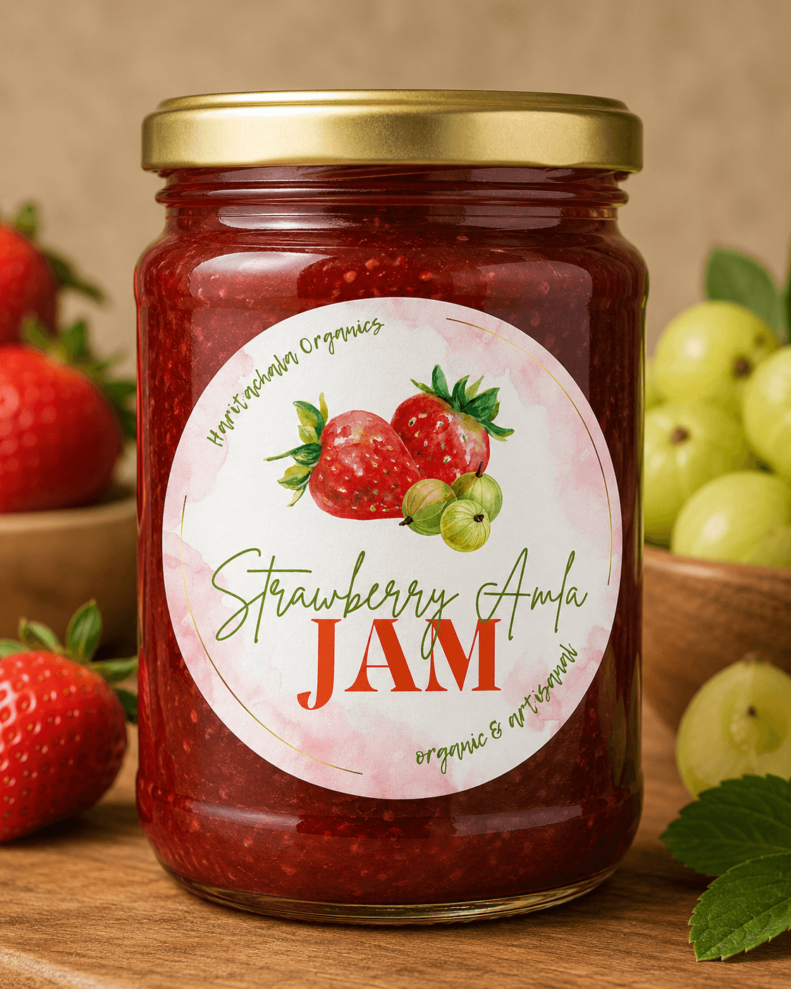 Organic and Artisinal Strawberry Amla Jam