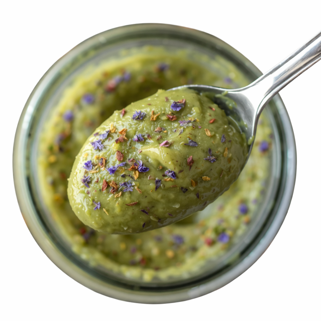 Cashew and Pistachio Nut Butter with Flower Sprinkles - Image 1