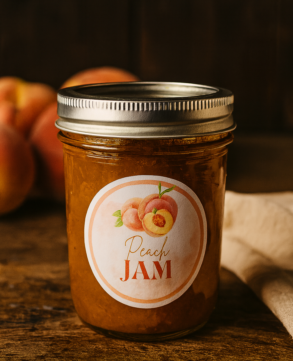 Organic and Artisanal Peach Jam - Image 1