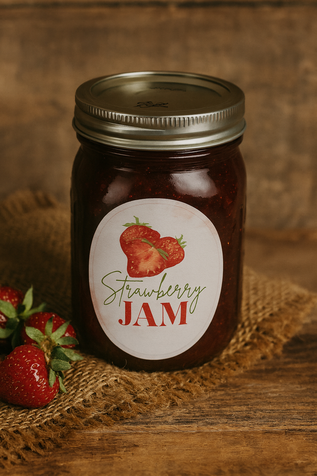 Organic and Artisanal Strawberry Jam - Image 1